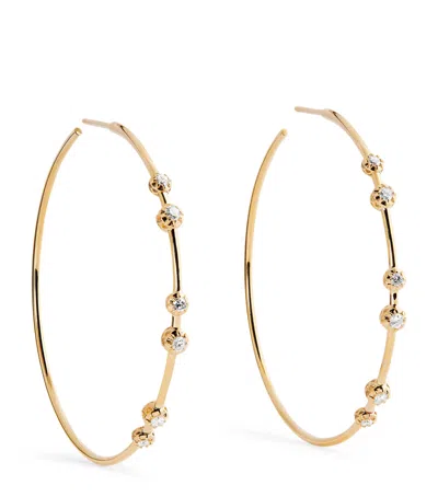 Jacquie Aiche Yellow Gold And Diamond Sophia Hoop Earrings