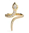 Jacquie Aiche Yellow Gold And Diamond Sophia Snake Ring In Gold
