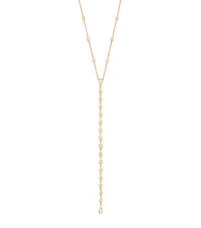 Jacquie Aiche Yellow Gold And Diamond Teardrop Y Necklace