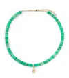 Jacquie Aiche Yellow Gold And Emerald Thunderbird Beaded Necklace