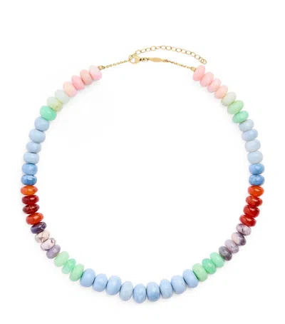 Jacquie Aiche Yellow Gold And Opal Beaded Necklace