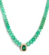 Jacquie Aiche Yellow Gold And Tourmaline Beaded Necklace In Gold