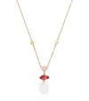 Jacquie Aiche Yellow Gold And Tourmaline Triple Step Necklace