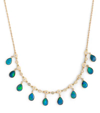 Jacquie Aiche Yellow Gold, Diamond And Opal Shaker Necklace