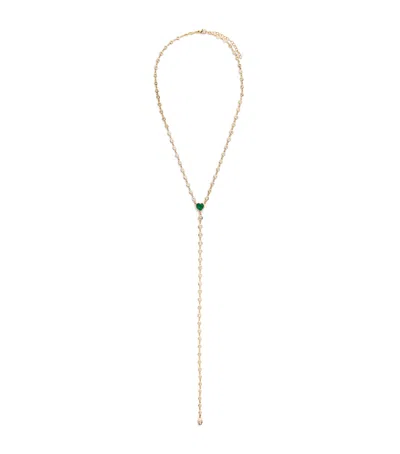 Jacquie Aiche Yellow Gold, Diamond And Emerald Sophia Necklace