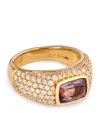 Jacquie Aiche Yellow Gold, Diamond And Kunzite Ring In Gold