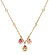 Jacquie Aiche Yellow Gold, Diamond And Pink Tourmaline Shaker Necklace In Gold