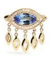 Jacquie Aiche Yellow Gold, Diamond And Tanzanite Evil Eye Shaker Ring In Gold