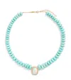Jacquie Aiche Yellow Gold, Diamond, Opal And Turquoise Beaded Necklace In Gold