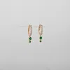 Jacquie Aiche Yg Dia 2 Graduated Emerald Oval Mini Hoop Single In Gold