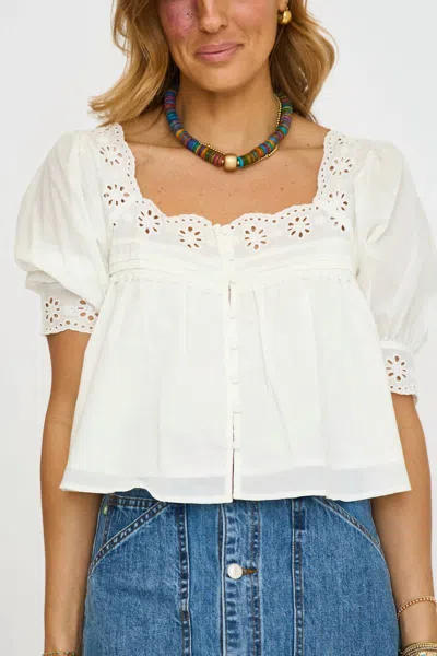 Jacquie The Label Alice Blouse In Off-white