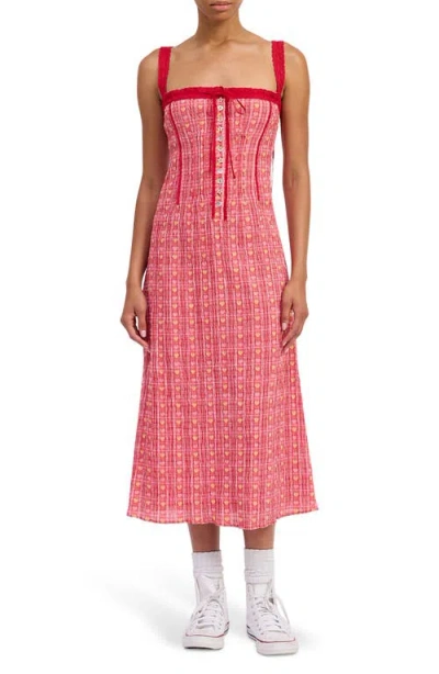 Jacquie The Label Anya Midi Dress In Multi