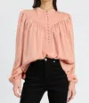 Jacquie The Label Ariana Long Sleeve Top In Persimmon In Pink