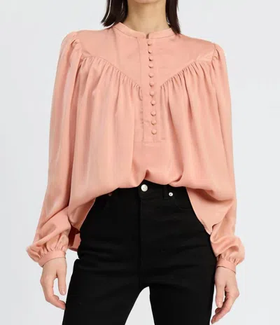 Jacquie The Label Ariana Long Sleeve Top In Persimmon In Pink