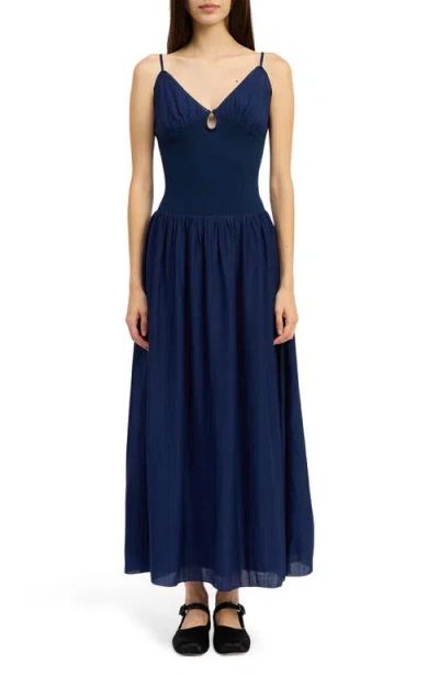 Jacquie The Label Aurelia Maxi Dress In Blue