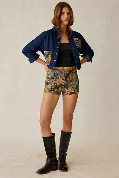 Jacquie The Label Bearlyn Jacquard Micro Short In Assorted, Women's At Urban Outfitters In Multi