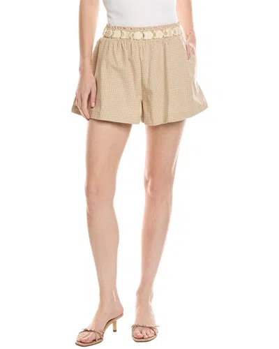 Jacquie The Label Beatrice Gingham Short In White
