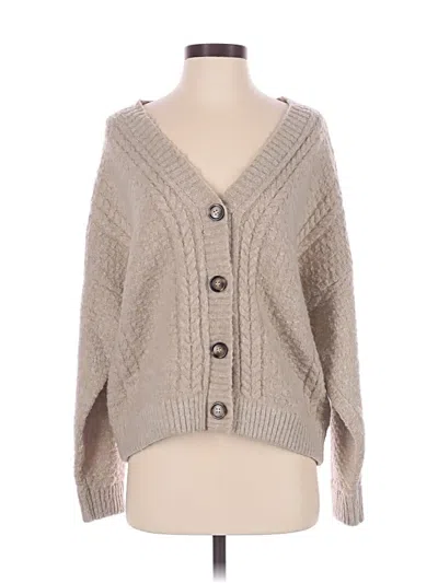 Pre-owned Jacquie The Label Cardigan Sweater In Tan