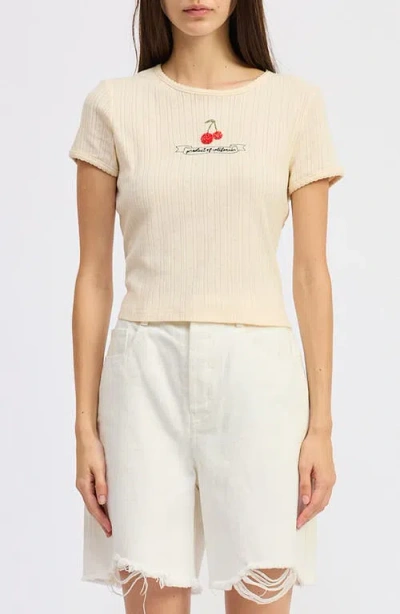 Jacquie The Label Cerise Pointelle Top In White