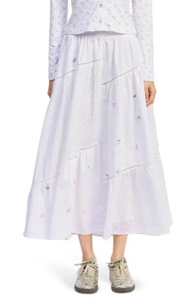 Jacquie The Label Cherie Poplin Midi Skirt In White