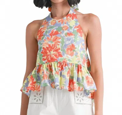 Jacquie The Label Clementine Halter Top In Multi