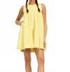 Jacquie The Label Daxton Mini Dress In Lemon In Yellow