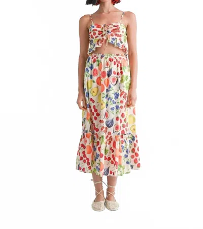 Jacquie The Label Felix Peplum Top In Multi