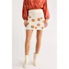 Jacquie The Label Flouret Sweater Miniskirt In Neutral