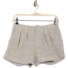 Jacquie The Label Gordes High Waist Tweed Shorts In Neutral