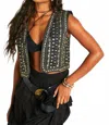 Jacquie The Label Indy Vest In Multi In Black