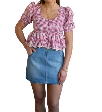 Jacquie The Label Isabella Top In Red