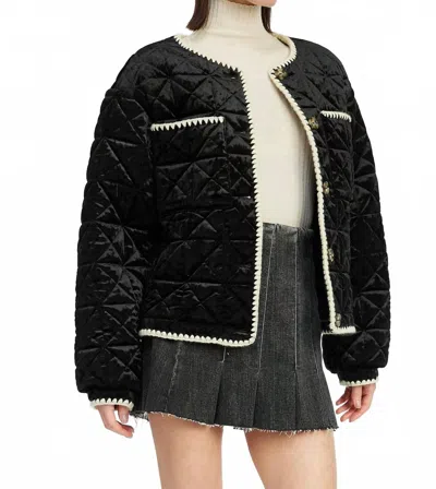 Jacquie The Label Jacqi Quilted Jacket In Black