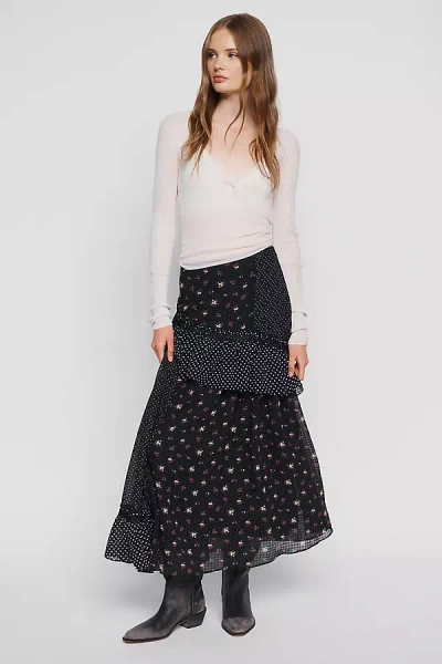 Jacquie The Label Jade Midi Skirt In Black