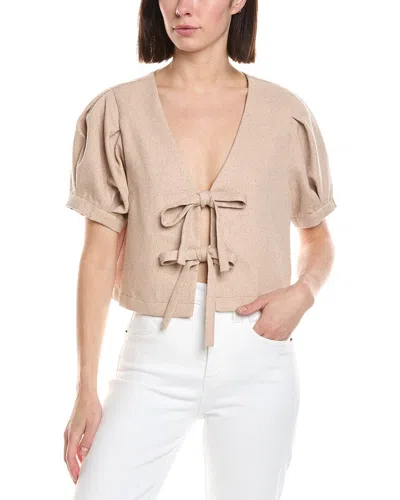 Jacquie The Label Josie Top In Neutral