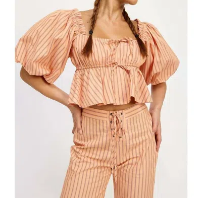 Jacquie The Label Julia Blouse In Apricot