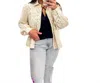 Jacquie The Label Light & Layered Eyelet Shacket In Cream In Gold