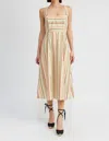 Jacquie The Label Lydia Midi Dress In Butter Multi In Multi