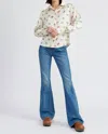Jacquie The Label Maeve Bow Print Buttoned Shirt In Ivory Ribbon In Multi