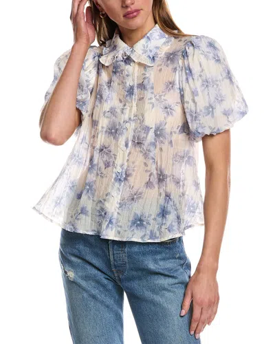 Jacquie The Label Maise Blouse In Blue