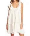 Jacquie The Label Mini Denim Dress In White
