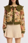 Jacquie The Label Nathalia Floral Print Jacket In Multi
