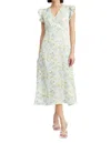 Jacquie The Label Raylynn Midi Dress In Blue Multi In Multi