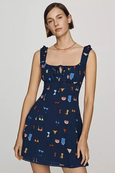 Jacquie The Label Rini Mini Dress In Blue