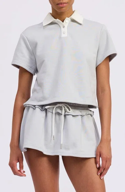 Jacquie The Label Rosalie Polo Shirt In Gray