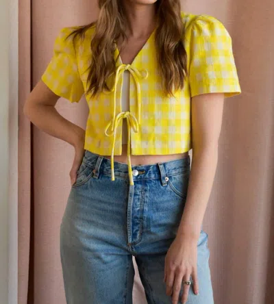 Jacquie The Label Sammy Blouse In Lemon