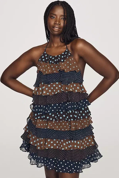 Jacquie The Label Santorini Mini Dress In Multi