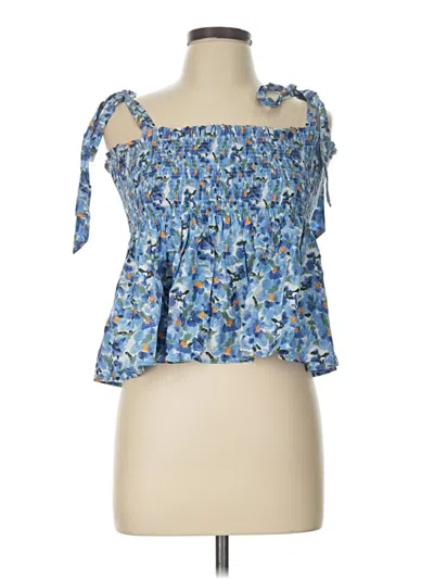 Pre-owned Jacquie The Label Sleeveless Blouse In Blue