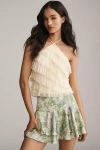 Jacquie The Label Valentina Drop-waist Mini Skirt In Neutral