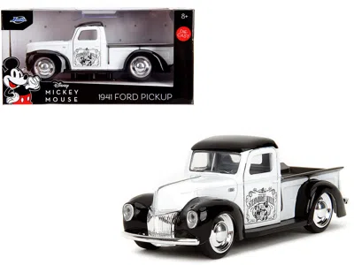 Jada 1941 Ford Pickup Truck "mickey Mouse - Steamboat Willie" White And Black "hollywood Rides" Series 1/