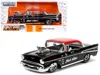 Jada 1957 Chevrolet Bel Air Black With Red Top "pete's Auto Body: Black Widow" "bigtime Muscle" Series 1/ In Black